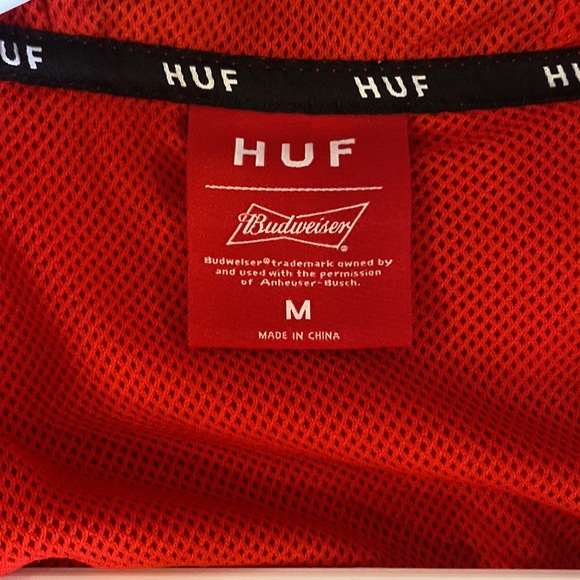 HUF “Budweiser” windbreaker. Red, slightly worn Good Condition. - Picture 4 of 4